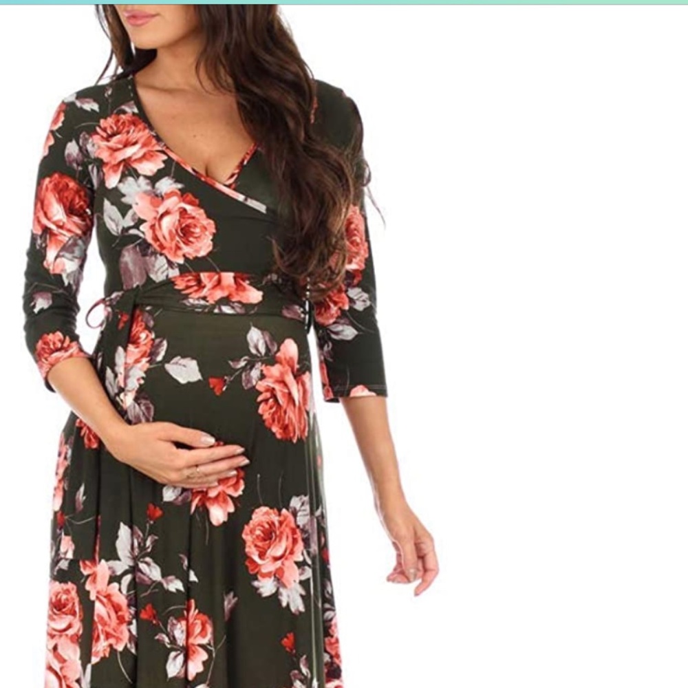 Jersey maternity/nursing wrap dress